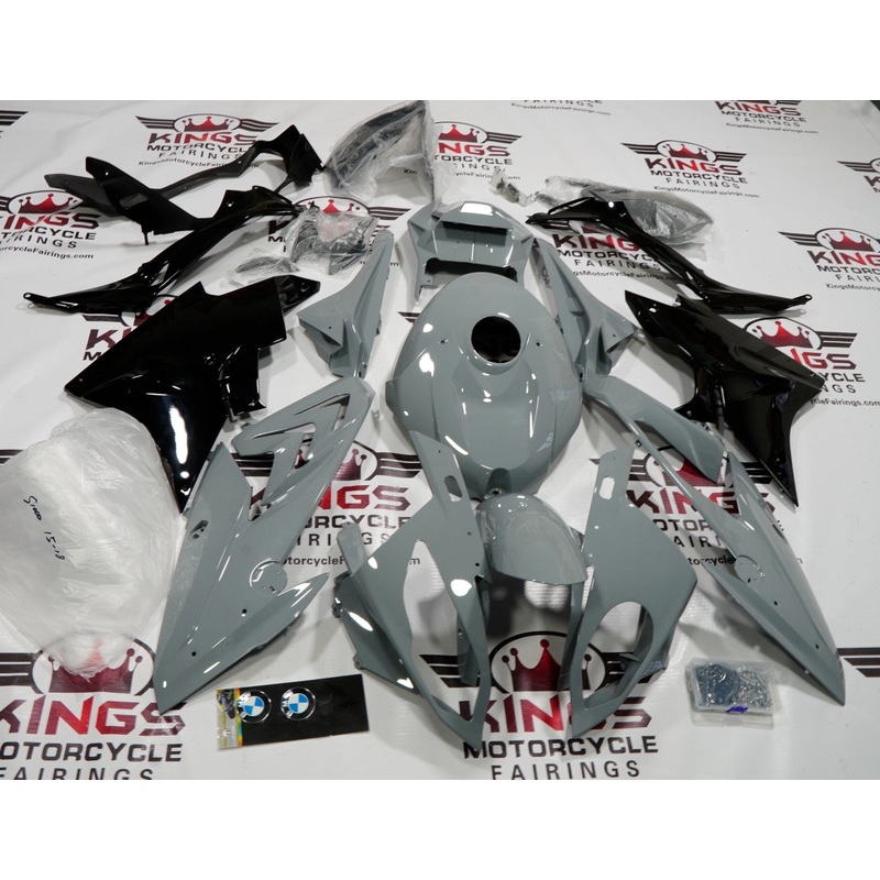 BMW S1000RR (2017-2018) Nardo Gray, Black Fairings No Seat Cowl No Bolt Kit No Tank
