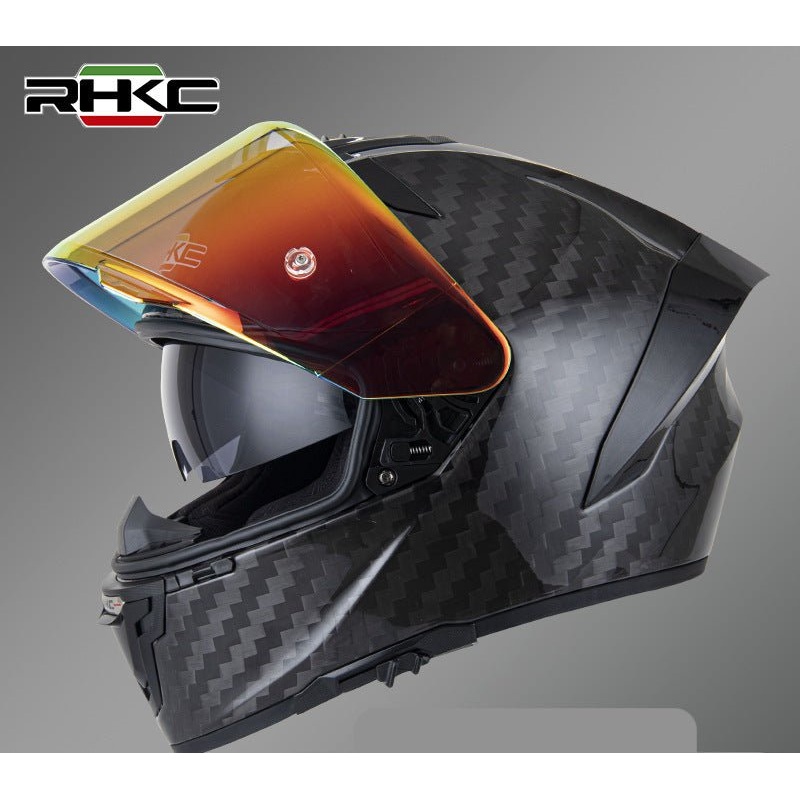 Forged Carbon Fiber 9K RHKC Motorcycle Helmet Small (S)= 53-54 CM’s