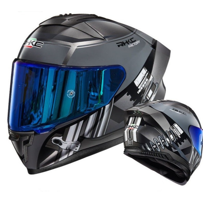 Gray Shocks Motorcycle Helmet Small (S)= 55-56 CM’s Blue