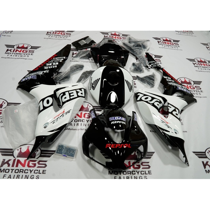 Honda CBR1000RR (2006-2007) Black, White, Red Repsol Fairings No Seat Cowl No Bolt Kit No Tank