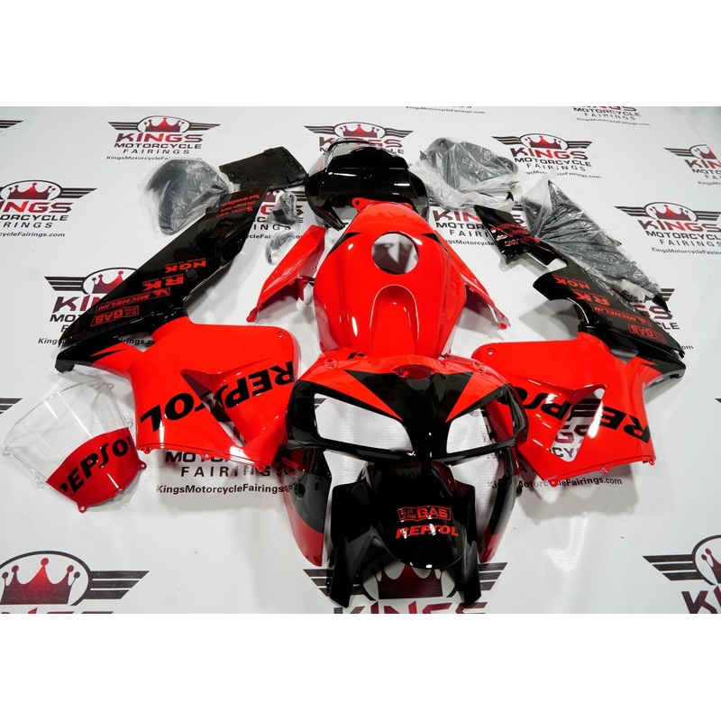 Honda CBR600RR (2005-2006) Red & Black Repsol Fairings No Seat Cowl No Bolt Kit No Tank