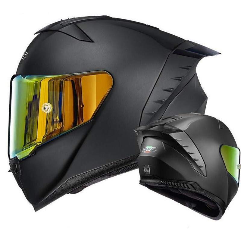Matte Black 359 Motorcycle Helmet Small (S)= 55-56 CM’s Orange