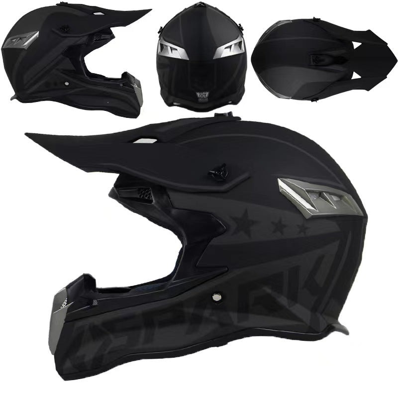 Matte Black Stars & Stripes Dirt Bike Motorcycle Helmet Small (S)= 54-54 CM’s