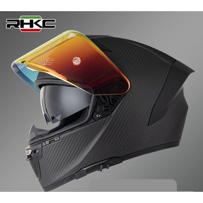 Matte Carbon Fiber 3K RHKC Motorcycle Helmet Small (S)= 53-54 CM’s