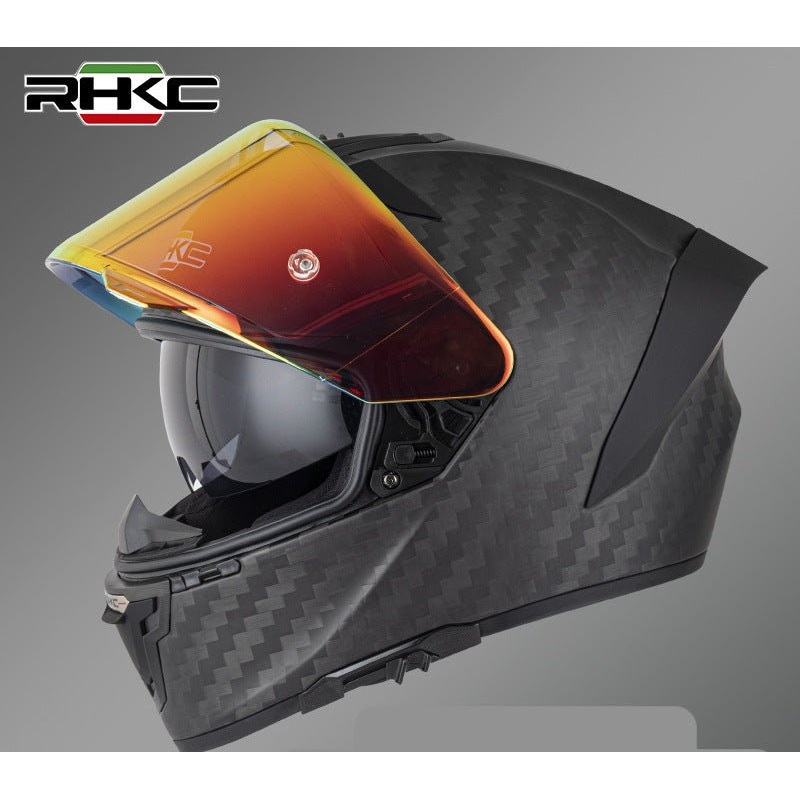 Matte Forged Carbon Fiber 9K RHKC Motorcycle Helmet Small (S)= 53-54 CM’s