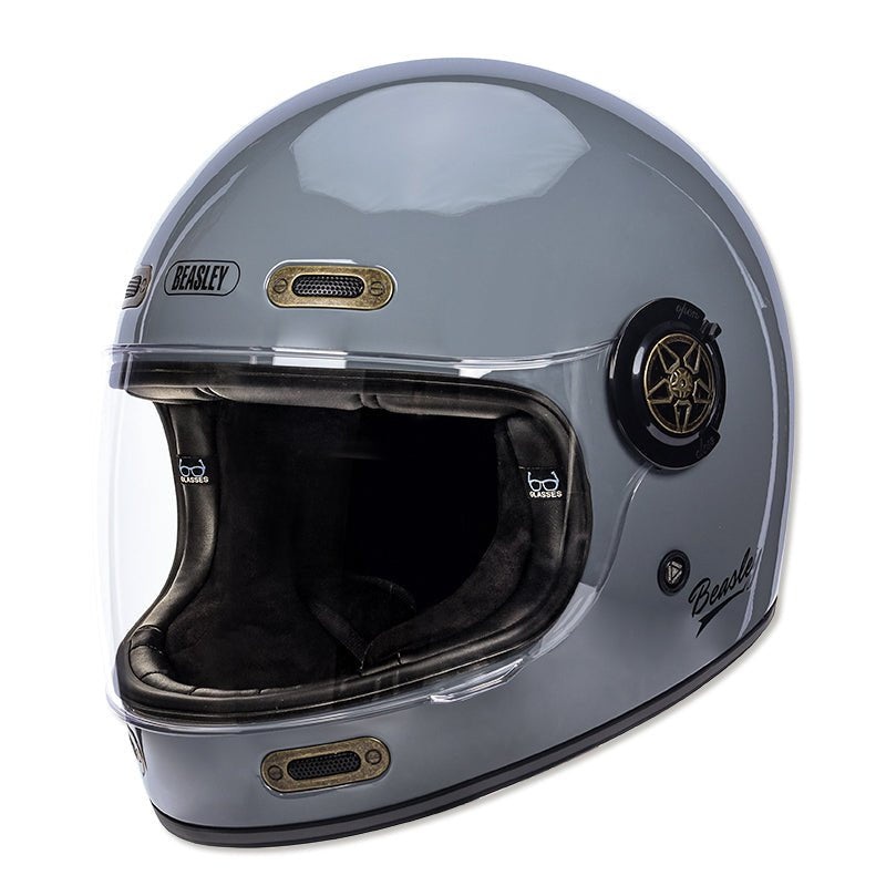 Nardo Gray Beasley Motorcycle Helmet Medium (M)= 55-56 CM’s Clear Visor