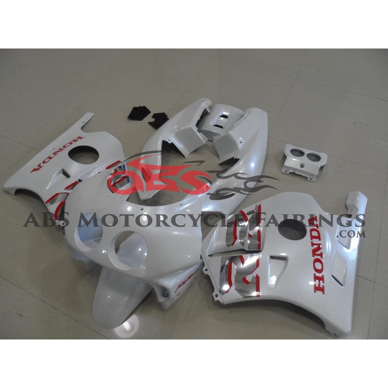 Pearl White & Red Decals Honda MC22 Pearl White & Red Decals Clear (Injection Mold) Select Bolt Kit