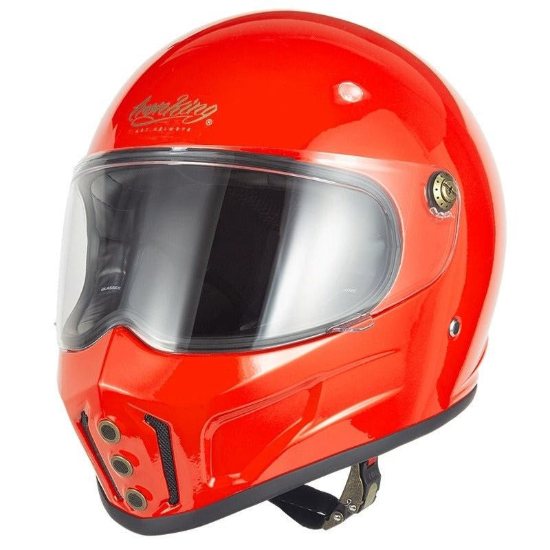 Red Iron King Motorcycle Helmet Small (S)= 53-54 CM’s Clear Visor