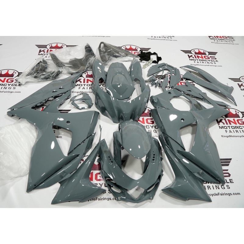 Suzuki GSXR1000 (2009-2016) Nardo Gray Fairings Clear Windscreen: Free No Seat Cowl No Bolt Kit