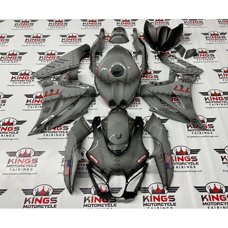 Suzuki GSXR1000 (2017-2025) Custom Nardo Gray Fairings No Tank No Seat Cowl No Bolt Kit