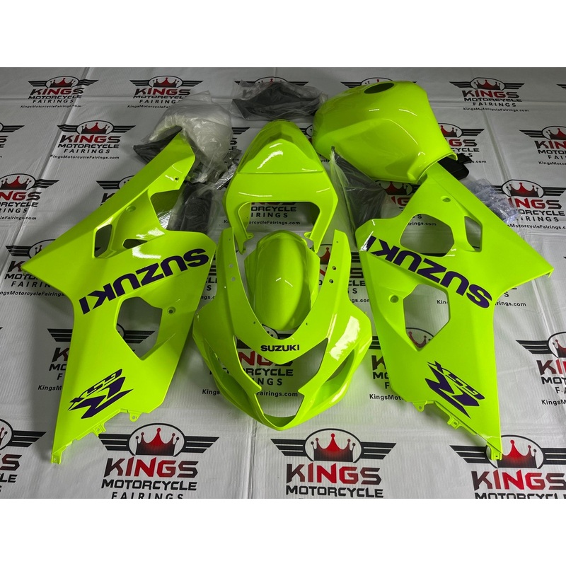 Suzuki GSXR750 (2004-2005) Neon Green & Purple Fairings No Seat Cowl No Bolt Kit No Tank
