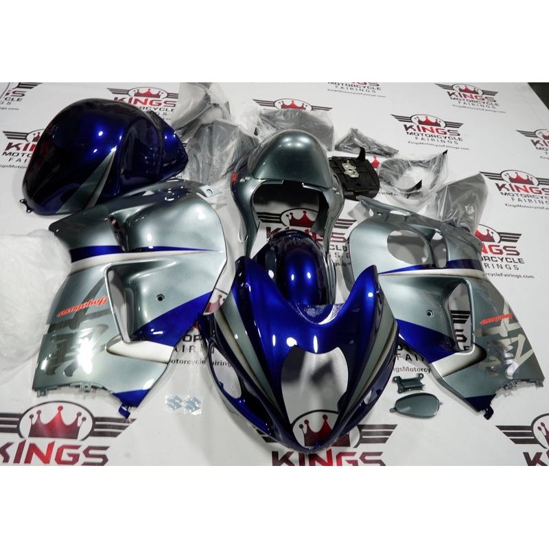 Suzuki Hayabusa (1999-2007) Blue, Gray, Chrome, Red Fairings No Seat Cowl No Bolt Kit No Tank