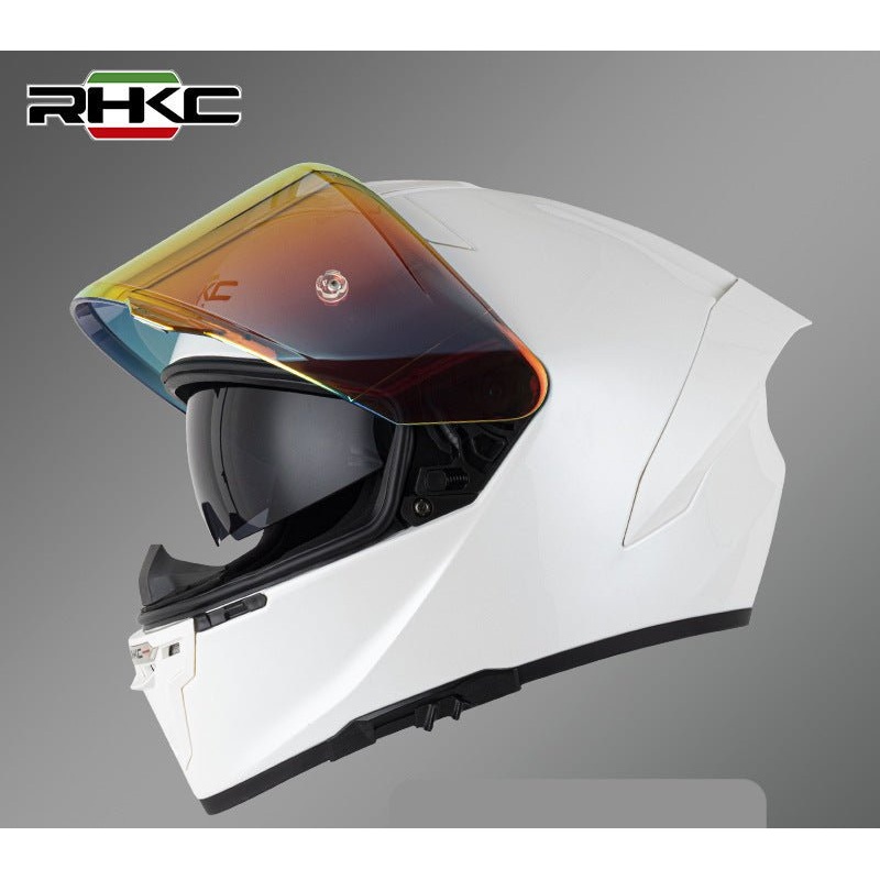 White RHKC Motorcycle Helmet Small (S)= 53-54 CM’s