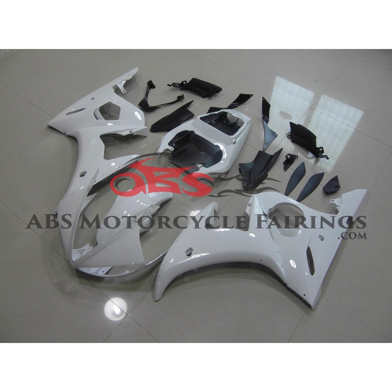 White without Decals 2003-2005 Yamaha YZF-R6 White without Decals Clear (Injection Mold) Select Bolt Kit