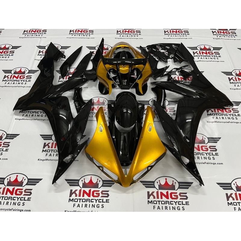 Yamaha YZF-R1 (2004-2006) Black, Gold Fairings No Seat Cowl No Bolt Kit No Tank