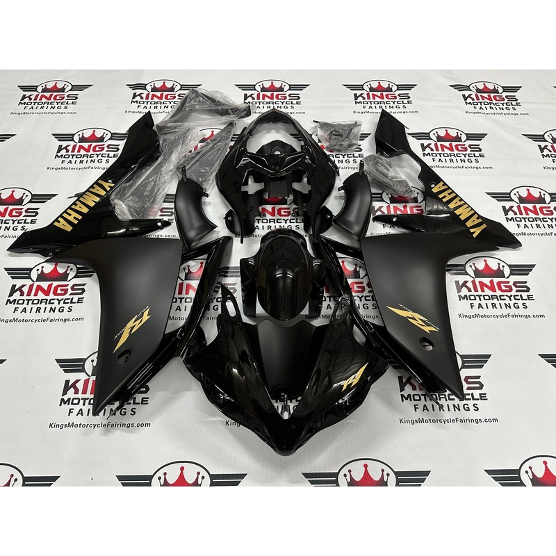Yamaha YZF-R1 (2007-2008) Black, Matte Black, Gray, Gold Fairings No Seat Cowl No Bolt Kit No Tank