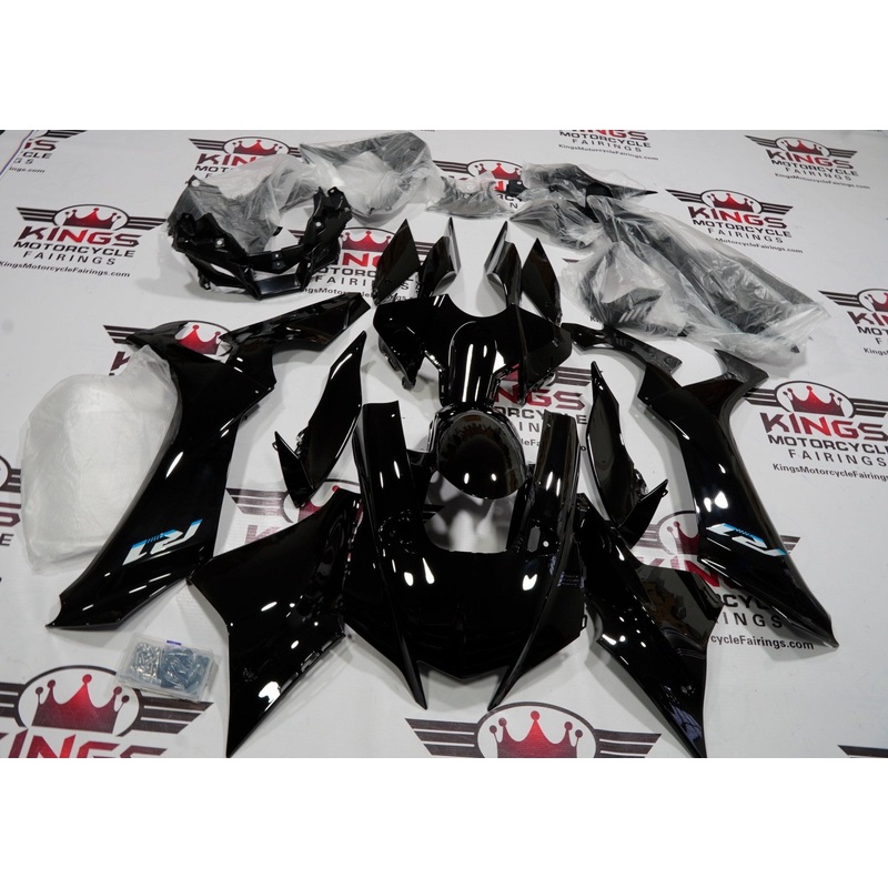 Yamaha YZF-R1 (2020-2025) Black, White, Blue Fade Fairings No Seat Cowl No Bolt Kit No Tank
