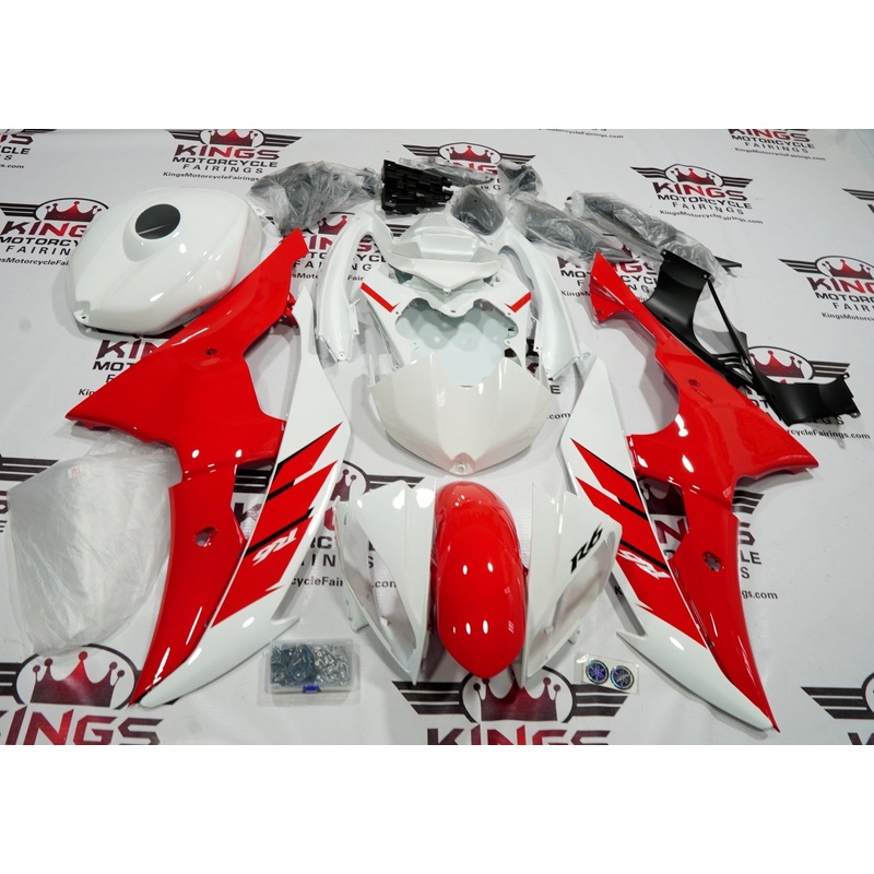 Yamaha YZF-R6 (2008-2016) Red, White & Black Fairings No Seat Cowl No Bolt Kit No Tank