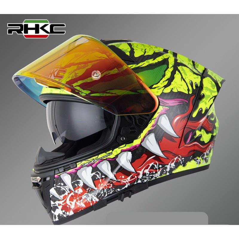 Yellow Dragon RHKC Motorcycle Helmet Small (S)= 53-54 CM’s