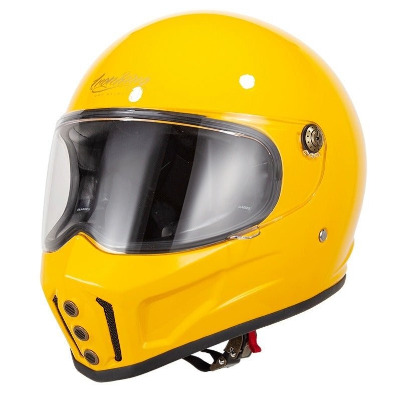Yellow Iron King Motorcycle Helmet Small (S)= 53-54 CM’s Clear Visor