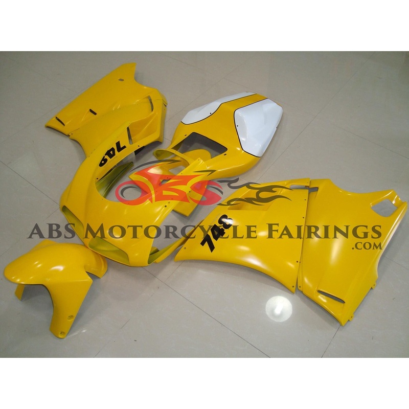 Yellow & White 1998-2002 DUCATI 748 Yellow & White Clear (Injection Mold) Select Bolt Kit