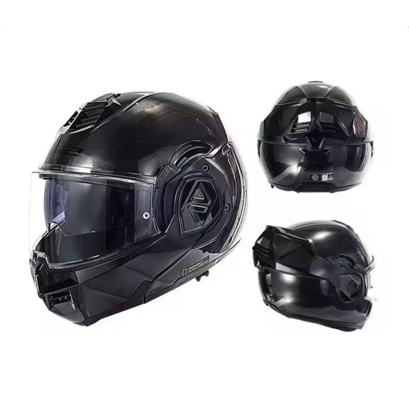 All Black Modular LS2 Motorcycle Helmet Medium (M)= 53-54 CM’s