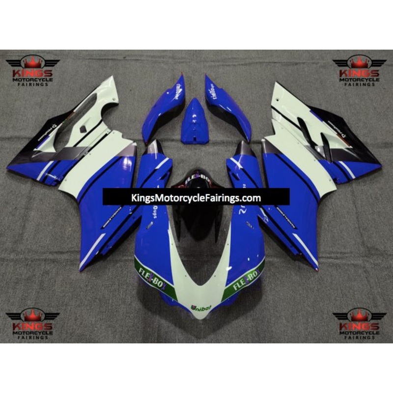 Ducati 1299 Panigale Fairings (2015-2020) Blue, White, Black No Tank No Seat Cowl No Bolt Kit