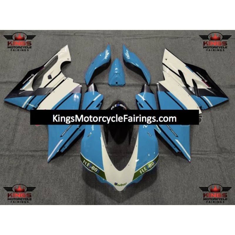 Ducati 1299 Panigale Fairings (2015-2020) Light Blue, White, Black No Tank No Seat Cowl No Bolt Kit