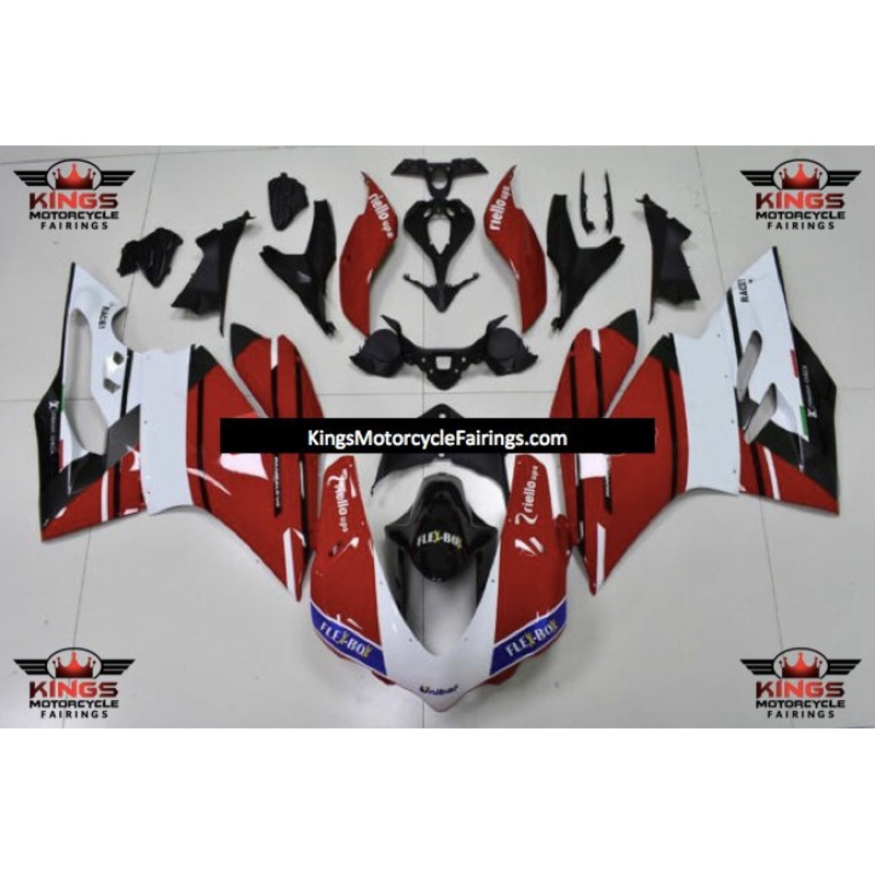 Ducati 1299 Panigale Fairings (2015-2020) Red, White, Black No Tank No Seat Cowl No Bolt Kit