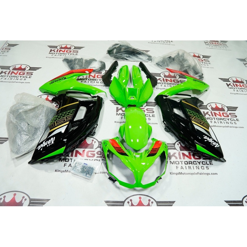 Fairings for Kawasaki Ninja 650 (2012-2016) Green, Black, Gold, Red Clear Windscreen: Free No Bolt Kit