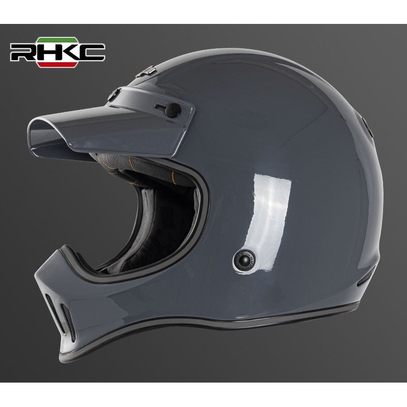 Gray RHKC Motorcycle Helmet Medium (M)= 57-58 CM’s No Goggles