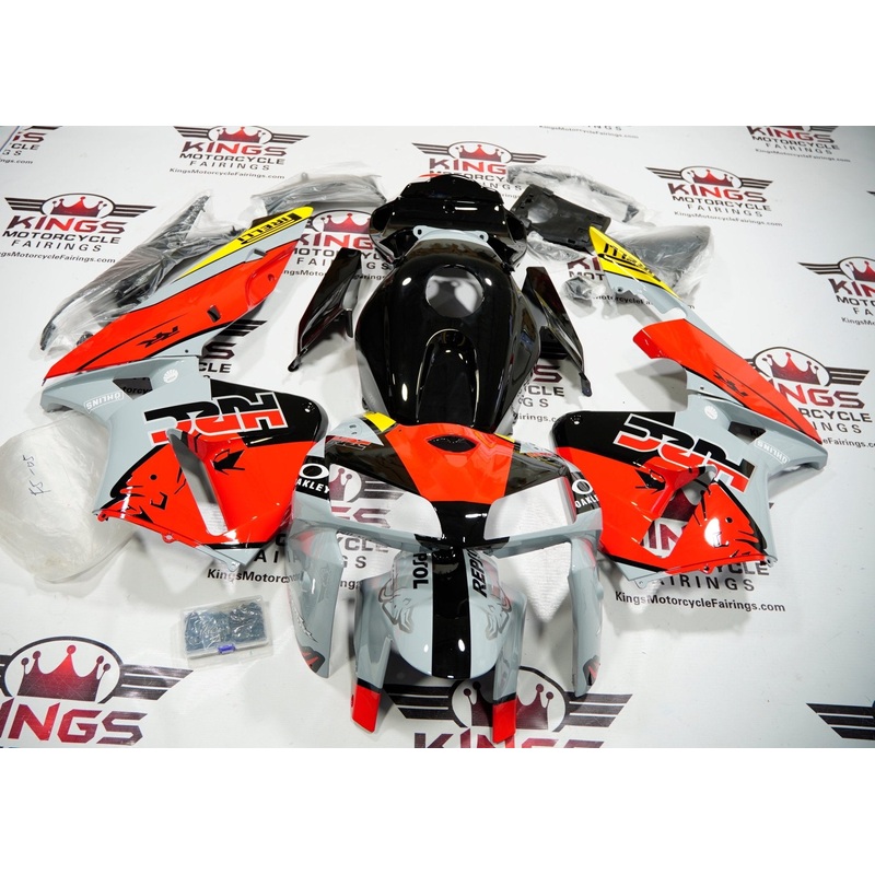 Honda CBR600RR (2005-2006) Red, Nardo Gray, Black & Yellow Fairings No Seat Cowl No Bolt Kit No Tank