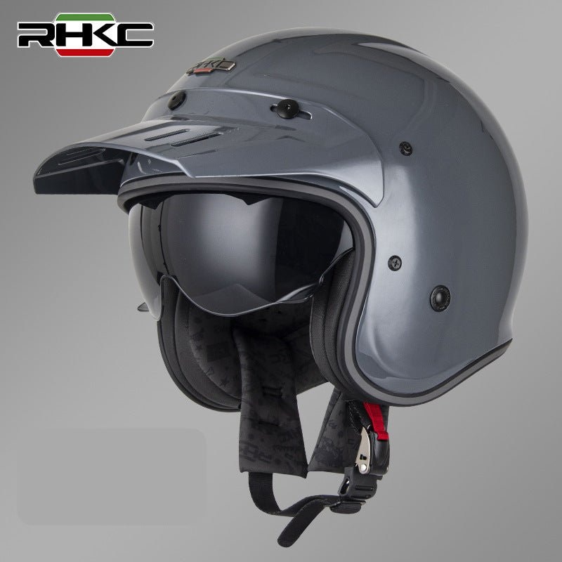 Nardo Gray RHKC Open Face Motorcycle Helmet Medium (M)= 53-54 CM’s
