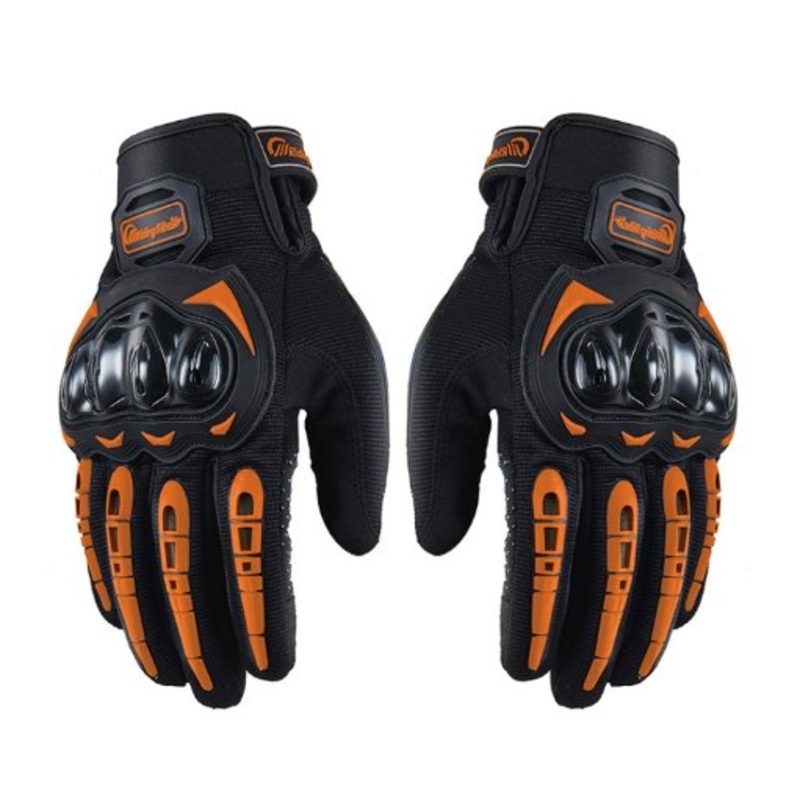 Orange, Black RT Motorcycle Gloves M: 7-8 cm Orange