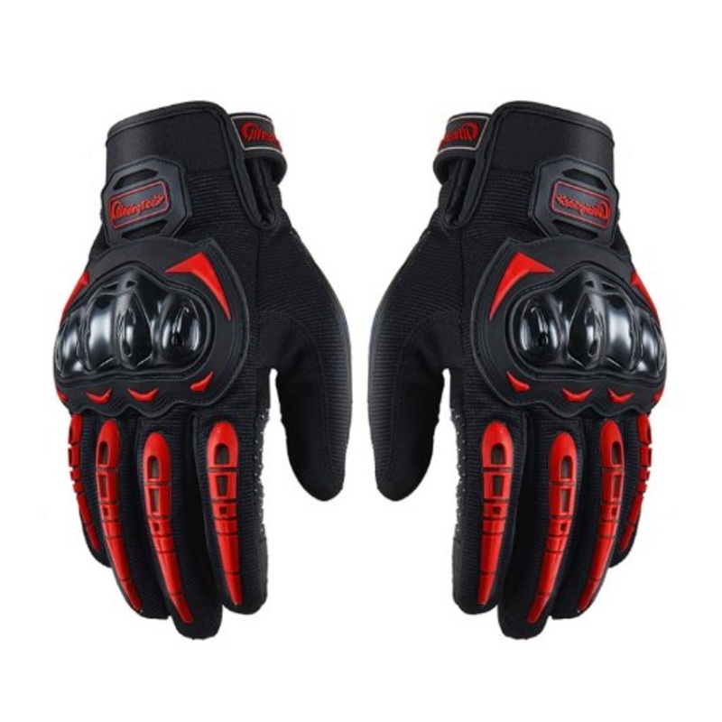 Red, Black RT Motorcycle Gloves M: 7-8 cm Red