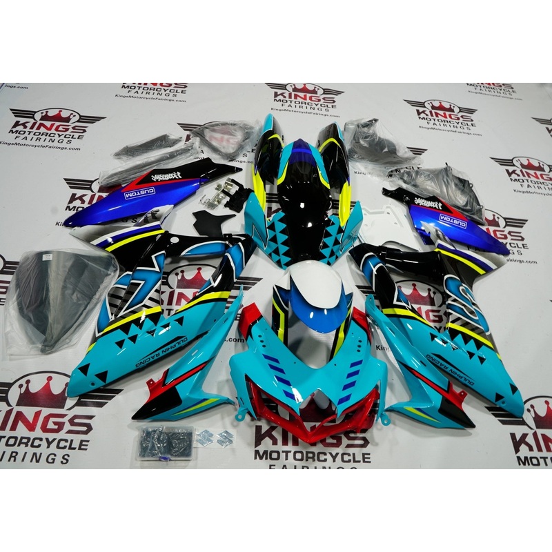 Suzuki GSXR750 (2008-2010) Blue, Black, Red, Yellow & White Custom Fairings No Seat Cowl No Bolt Kit No Tank
