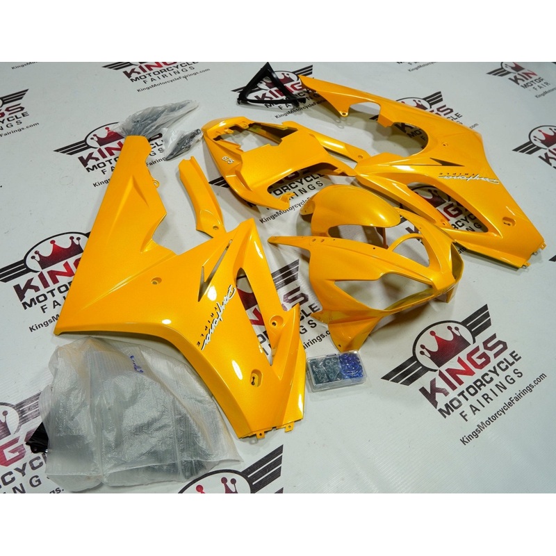 Triumph Daytona 675 (2006-2008) Scorched Yellow Fairings Clear Windscreen: Free No Bolt Kit