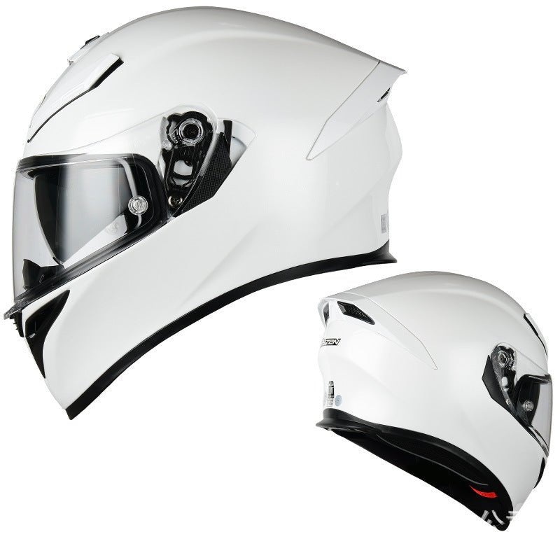White Ryzen Motorcycle Helmet Small (S)= 52-53 CM’s Black