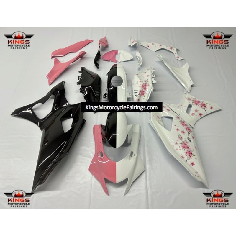 Yamaha R7 Fairings (2021-2024) White, Black, Pink Cherry Blossoms No Seat Cowl No Bolt Kit No Tank
