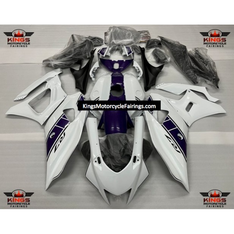 Yamaha R7 Fairings (2021-2024) White, Dark Purple No Seat Cowl No Bolt Kit No Tank