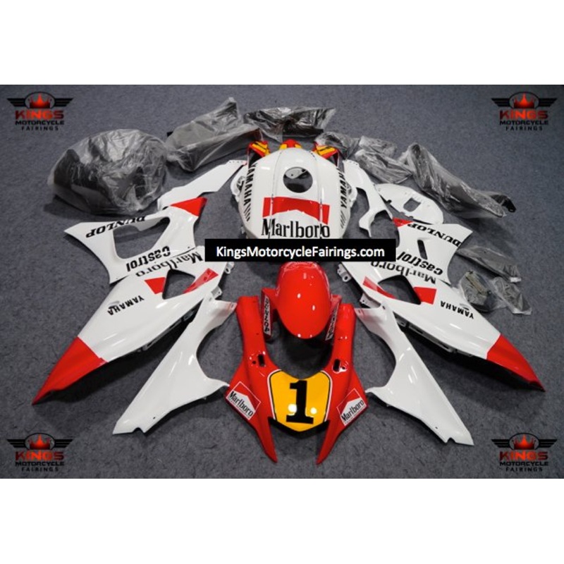 Yamaha R7 Fairings (2021-2024) White, Red, Marlboro No Seat Cowl No Bolt Kit No Tank