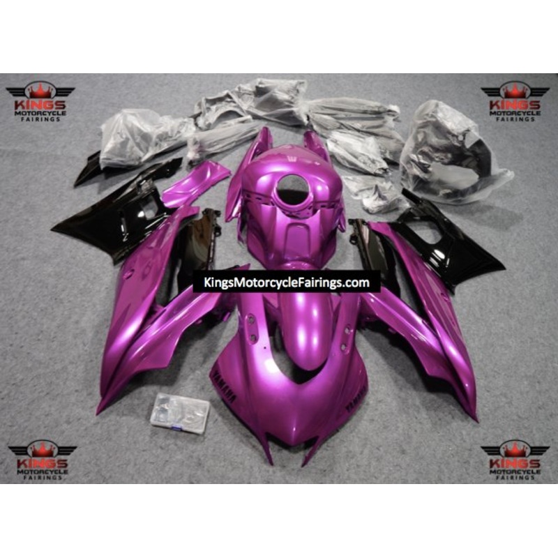 Yamaha YZF-R3 (2015-2018) Pink, Black Fairings No Seat Cowl No Bolt Kit No Tank Cover