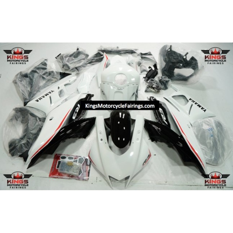 Yamaha YZF-R3 (2015-2018) White, Black, Red Fairings No Seat Cowl No Bolt Kit No Tank Cover