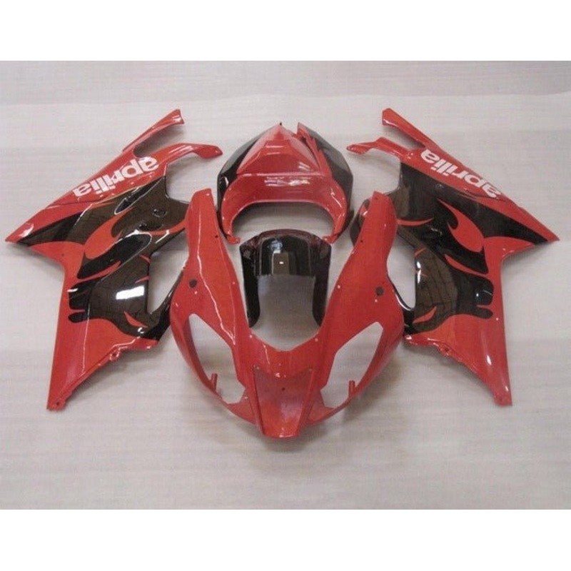 Aprilia RSV1000R Fairings (2003-2006) Red, Black, White Clear Windscreen: Free No Bolt Kit