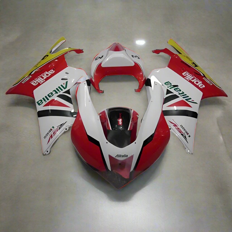 Aprilia RSV1000R Fairings (2003-2006) Red, White, Black #3 Race Clear Windscreen: Free No Bolt Kit