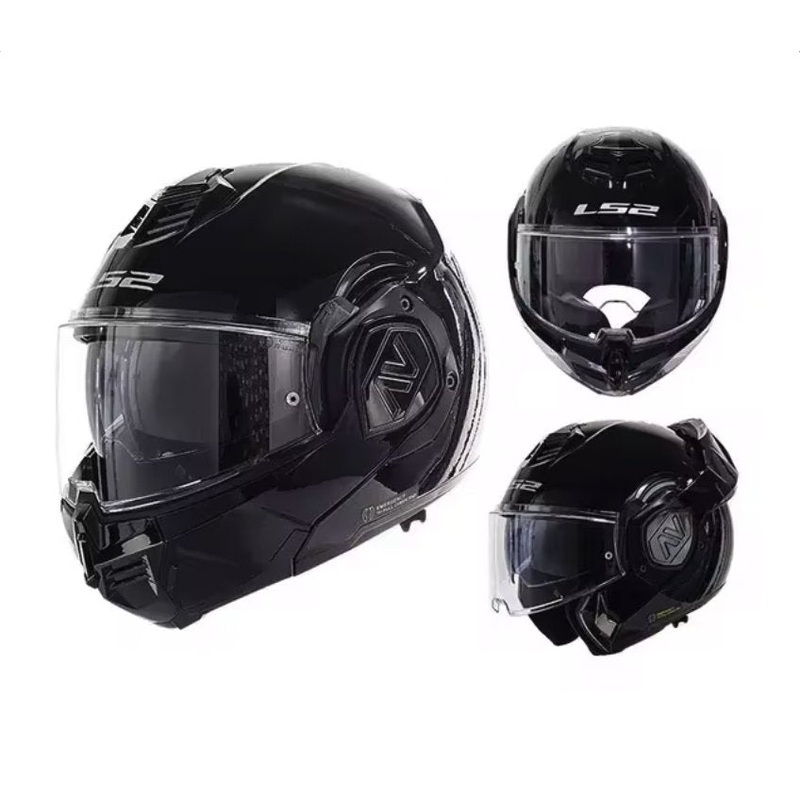 Black Modular LS2 Motorcycle Helmet Medium (M)= 53-54 CM’s