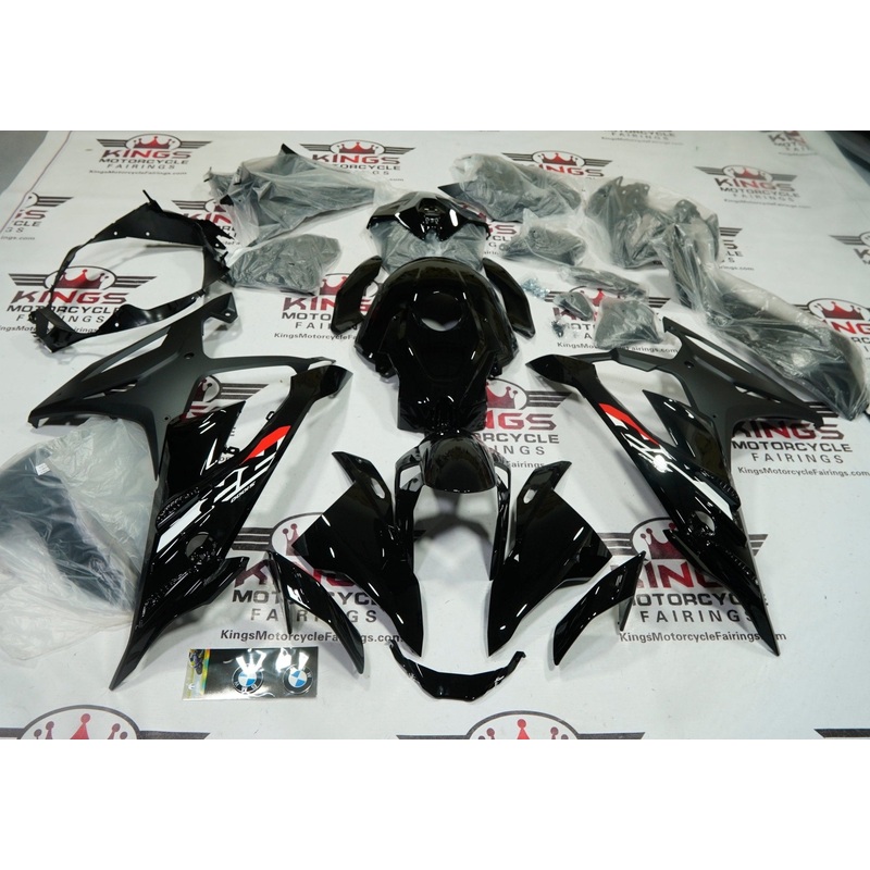 BMW S1000RR (2023-2024) Black, White, Red Fairings No Seat Cowl No Bolt Kit No Tank