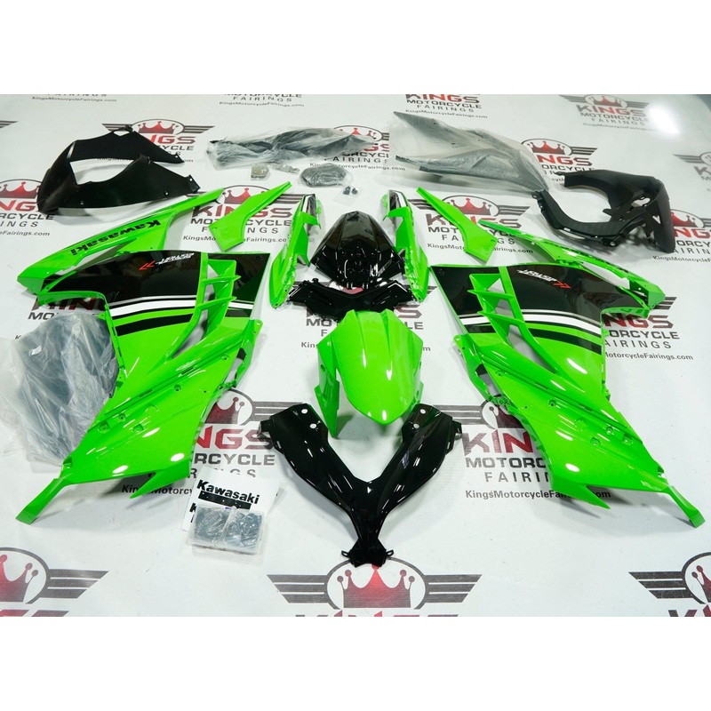 Fairings for Kawasaki Ninja 300 (2013-2024) Green Special Edition No Tank No Seat Cowl No Bolt Kit
