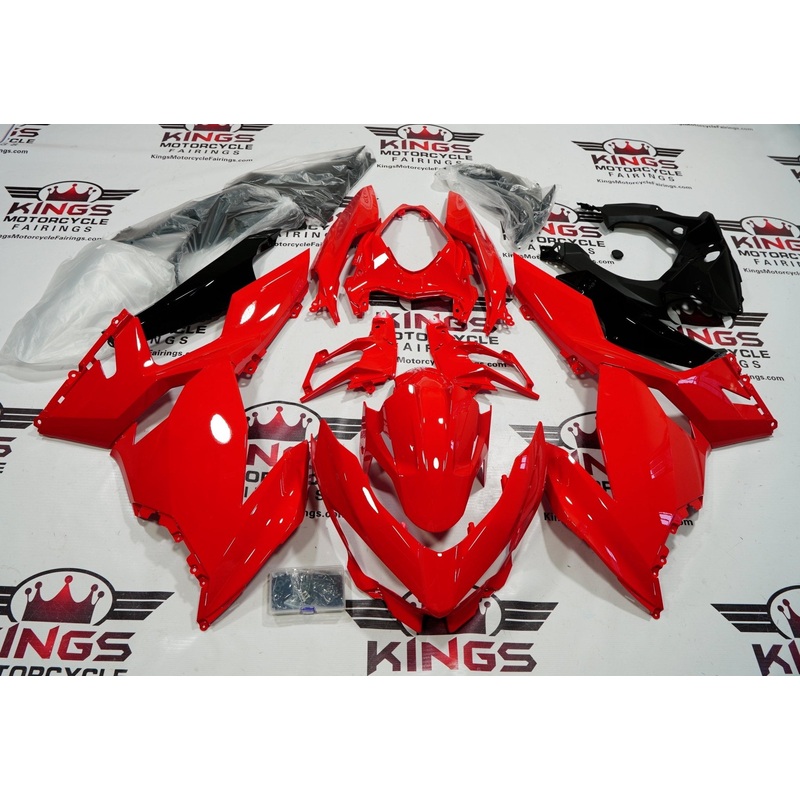 Fairings for Kawasaki Ninja 400 (2018-2023) Red No Tank No Seat Cowl No Bolt Kit