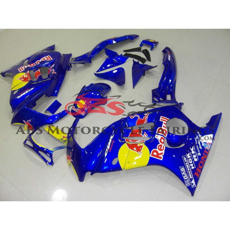 Honda CBR600FS (1995-1996) Blue RedBull Fairings Clear: Free No Bolt Kit No Tank Cover